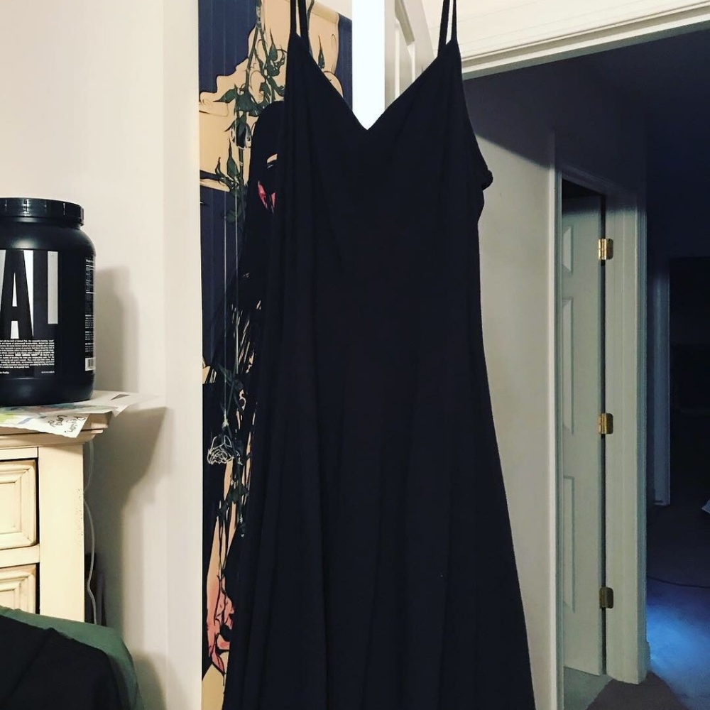 American Eagle Black Spaghetti Strap Dress
